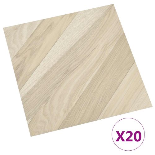 Самозалепващи дъски за настилка Бежови ивици 30,5 x 30,5 см