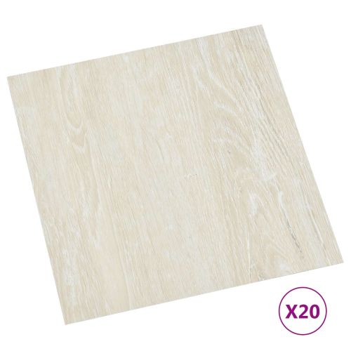 Самозалепващи дъски за настилка Кремаво 30,5 x 30,5 см 20 бр.