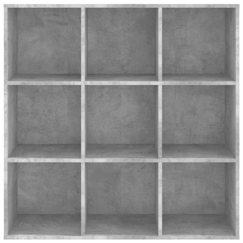 Шкаф библиотека, бетонно сив, 98x29x97,5 см, инженерно дърво