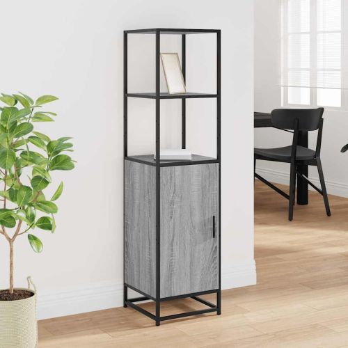 Висока дъска Grey Sonoma 35,5x35x139cm Обработено дърво и метал