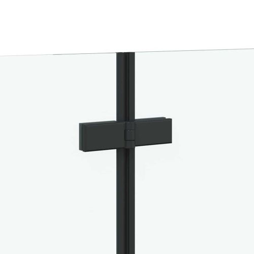 Вана с преграда Геометричен Черно 120 x 67 x 129 см