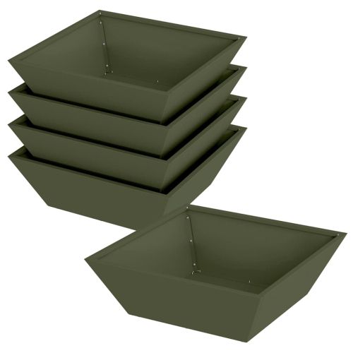 Градинска саксия 5 бр. Маслиненозелено 50 x 50 x 15 см