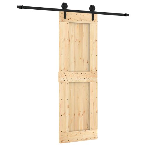 Преплъзваща се врата Естествено и черно 70 x 210 cm