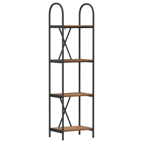 Рафт за книги 4 нива 40 x 30 x 146 см Инженерна дървесина