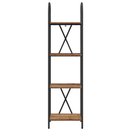 Рафт за книги 4 нива 40 x 30 x 146 см Инженерна дървесина