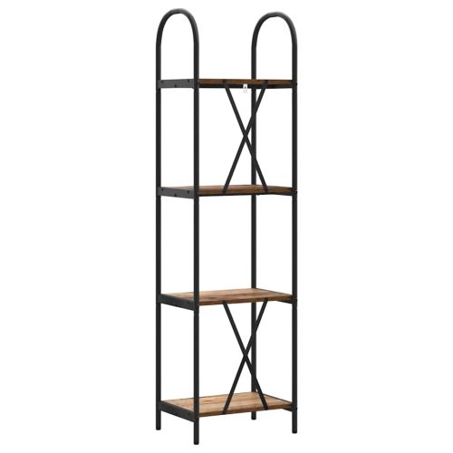 Рафт за книги 4 нива 40 x 30 x 146 см Инженерна дървесина