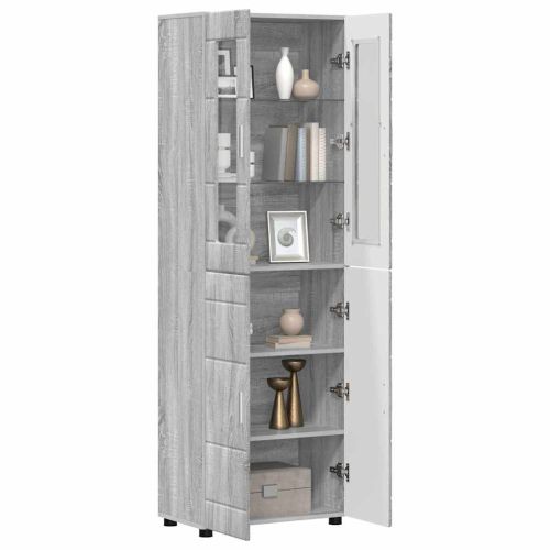 Висок шкаф FLORIN 60 x 35 x 182 см Сив Сонома