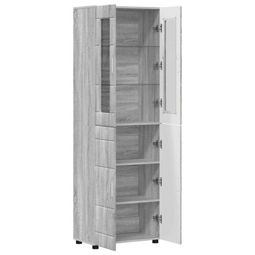 Висок шкаф FLORIN 60 x 35 x 182 см Сив Сонома