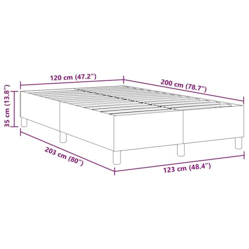 Платформено легло Синьо 120 x 200 cm Кордюрова тъкан