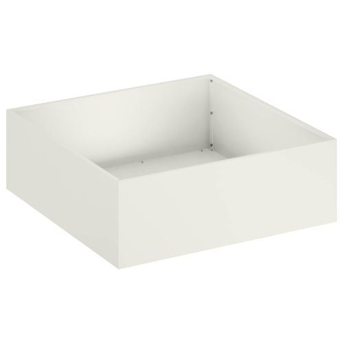 Градинска саксия Бяло 40 x 40 x 20 cm Студено валцована стомана