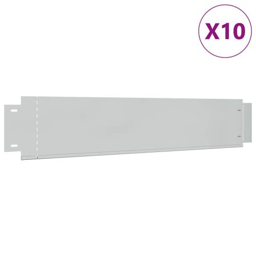 Бордюрни ленти, 10 бр, поцинкована стомана, 100x20 см