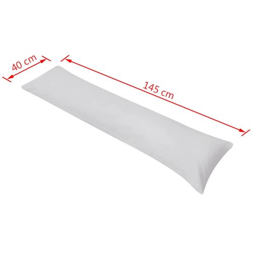 Странична възглавница за тяло, 40x145 cм, сива