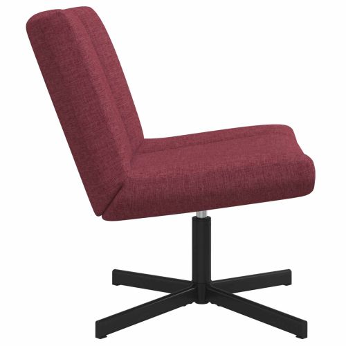 Въртящ се стол Виненочервен 63 x 75 x 76 см текстил