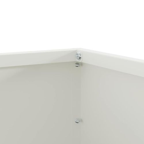 Ограда за трева 60 x 60 x 13 см Стомана Бяло