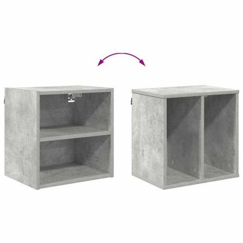 Висящ шкаф Циментено сиво 40 x 29,5 x 40 см Инженерна дървесина