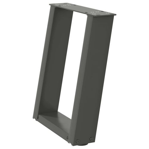 Крака за масичка за кафе, U-образни, 2 бр., антрацит, 28 x (42-43) см, стомана