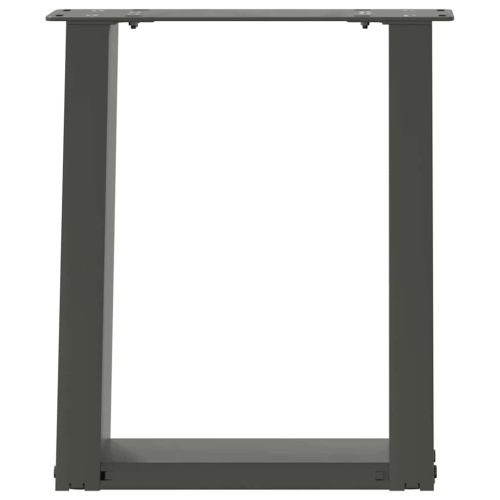 Крака за масичка за кафе, U-образни, 2 бр., антрацит, 28 x (42-43) см, стомана