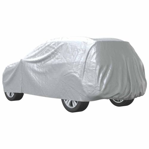 Покривало за кола, за SUV, с каишки, цяло, сребрист, M