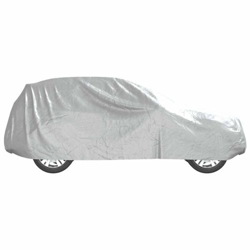 Покривало за кола, за SUV, с каишки, цяло, сребрист, M