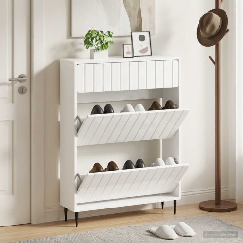Шкаф за обувки ZWOLLE 78 x 24 x 103 см Инженерна дървесина
