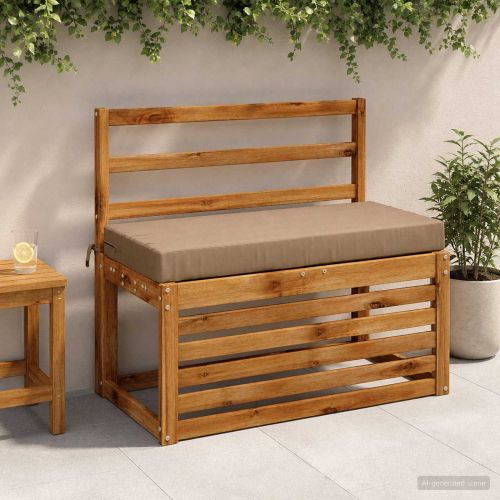 Възглавница за пейка SOEST 100% полиестер Таупе 80 x 40 x 8 cm