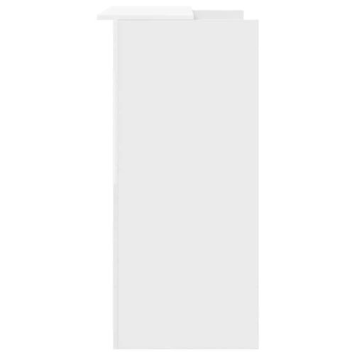 Рецепционно бюро, бяло, 100x50x103,5 см, инженерно дърво