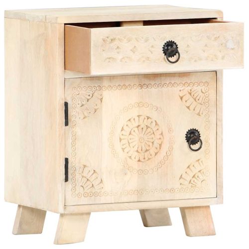 Нощно шкафче 40x30x50 см, масивно мангово дърво