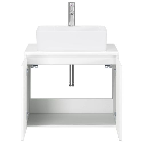 Комплект мебели за баня Бяло Инженерна дървесина