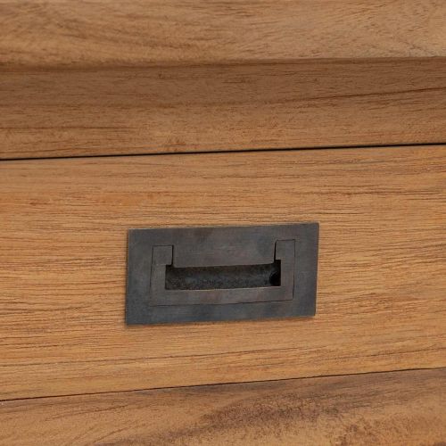 Конзолна маса Натурално 110 x 30 x 80 см Солидно тиково дърво