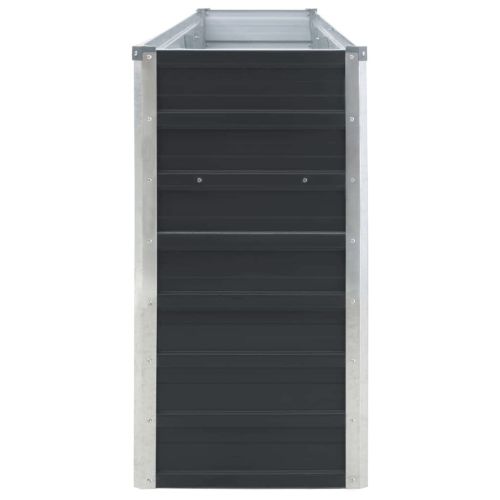 Повдигната леха, 320x40x77 см, поцинкована стомана, антрацит