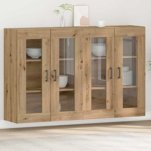 Стенни шкафове 2 бр. Дъб 69,5 x 34 x 90 см Инженерна дървесина