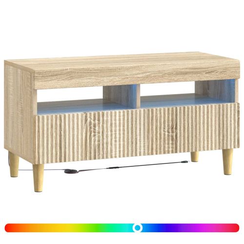 LED телевизионен кабинет ARNHEM 81 x 35 x 43 см Дъб сонома