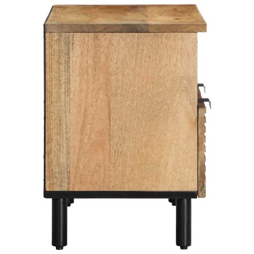 TV шкаф кафяв 70x33x46 cm масивна дървесина манго