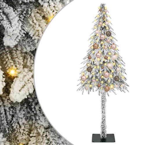 Коледно дърво с 150 LED светодиода Бяло 150 cm ПЕ и стомана