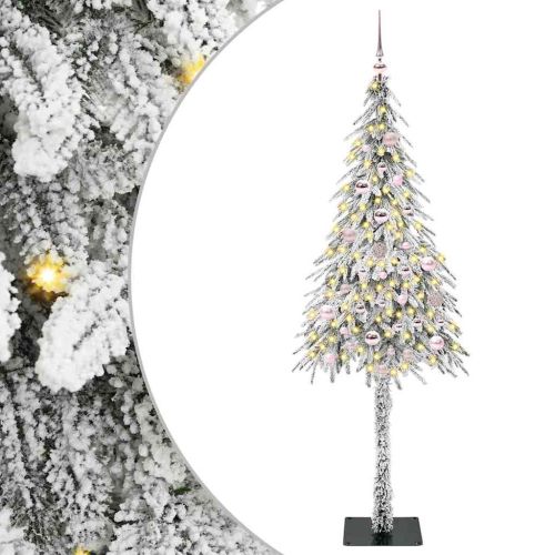 Коледно дърво с 150 LED светодиода Бяло 150 cm ПЕ и стомана