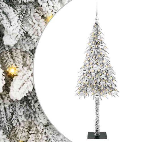 Коледно дърво с 150 LED светодиода Бяло 150 cm ПЕ и стомана