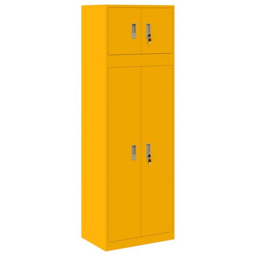 Шкаф за съхранение 2 бр. Горчично жълто 60 x 40 x 180 см