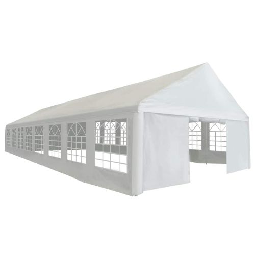 Парти шатър Бяло 1600 x 600 x 370 cm Полиетилен и метал