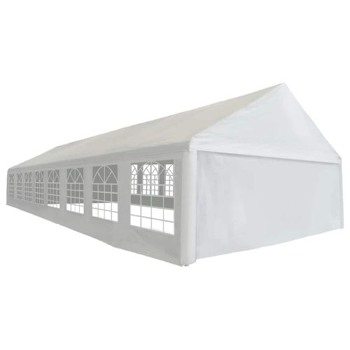 Парти шатър Бяло 1600 x 600 x 370 cm Полиетилен и метал