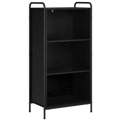 Шкаф за книги 55,5 x 33 x 174 см Инженерна дървесина Черен дъб