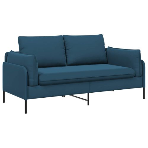 Двуместна софа 2-местен Синьо 188 x 81 x 89 см Кадифе