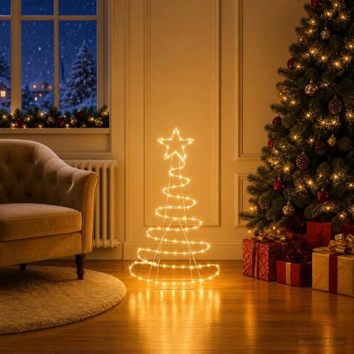 Светеща LED коледна елха LOVIISA 100 LED светодиода Топло бяло