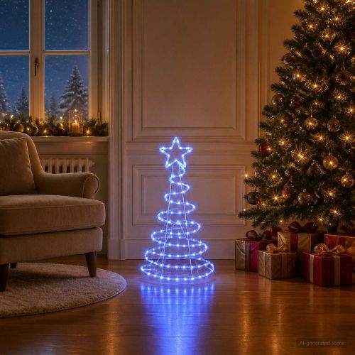 Светеща LED коледна елха LOVIISA 100 LED светодиода Синьо