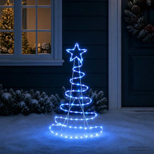 Светеща LED коледна елха LOVIISA 100 LED светодиода Синьо