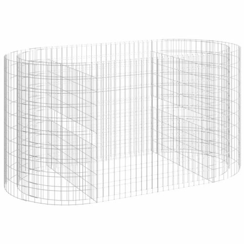 Габион повдигната леха, поцинковано желязо, 200x100x100 cм