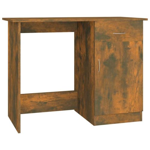 Бюро, опушен дъб, 100x50x76 см, инженерно дърво