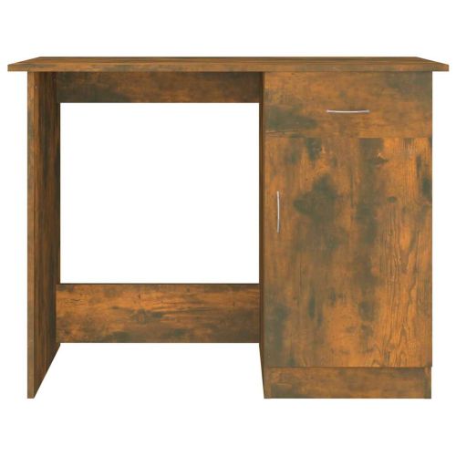 Бюро, опушен дъб, 100x50x76 см, инженерно дърво