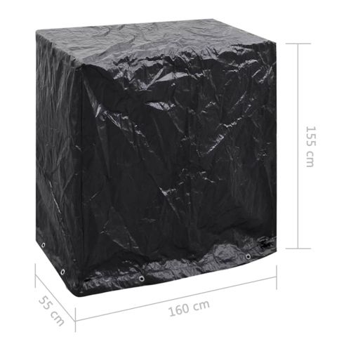 Покривало за градински мебели тенис маса 8 капси 160x55x182 см
