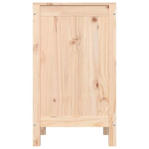 Кутия за пране, 44x44x76 см, борово дърво масив