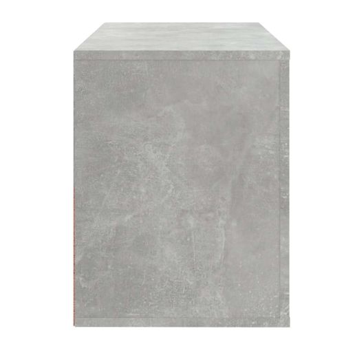 Шкаф за обувки, бетонно сив, 80x35x45 см, инженерно дърво